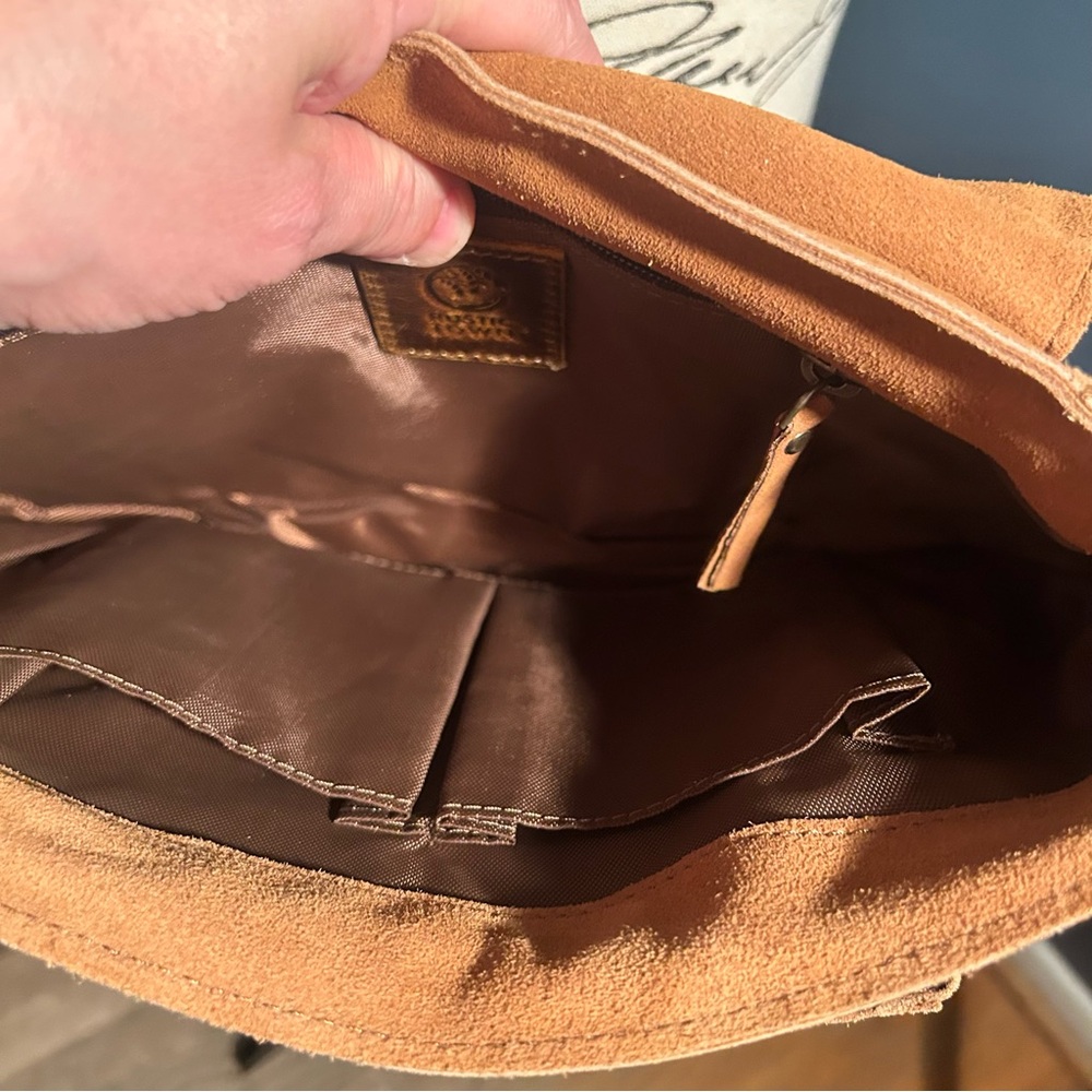 RUSTIC TOWN Suede Leather Shoulder Bag Crossbody Saddle Women Purse - Picture 10 of 13